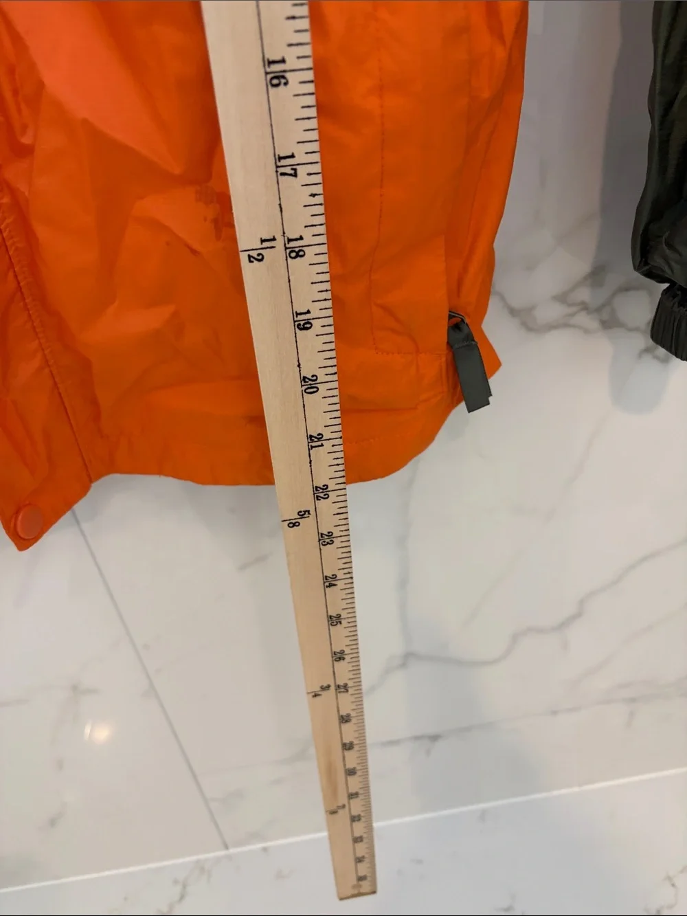 Marmot Kids Two-Tone Olive and Bright Orange Hooded Rain Jacket